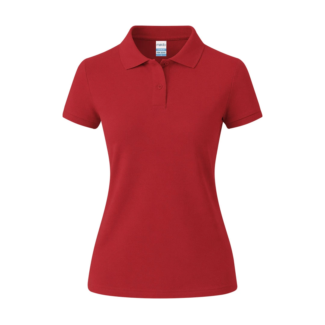 Polo Mujer Color Charles - ROJO