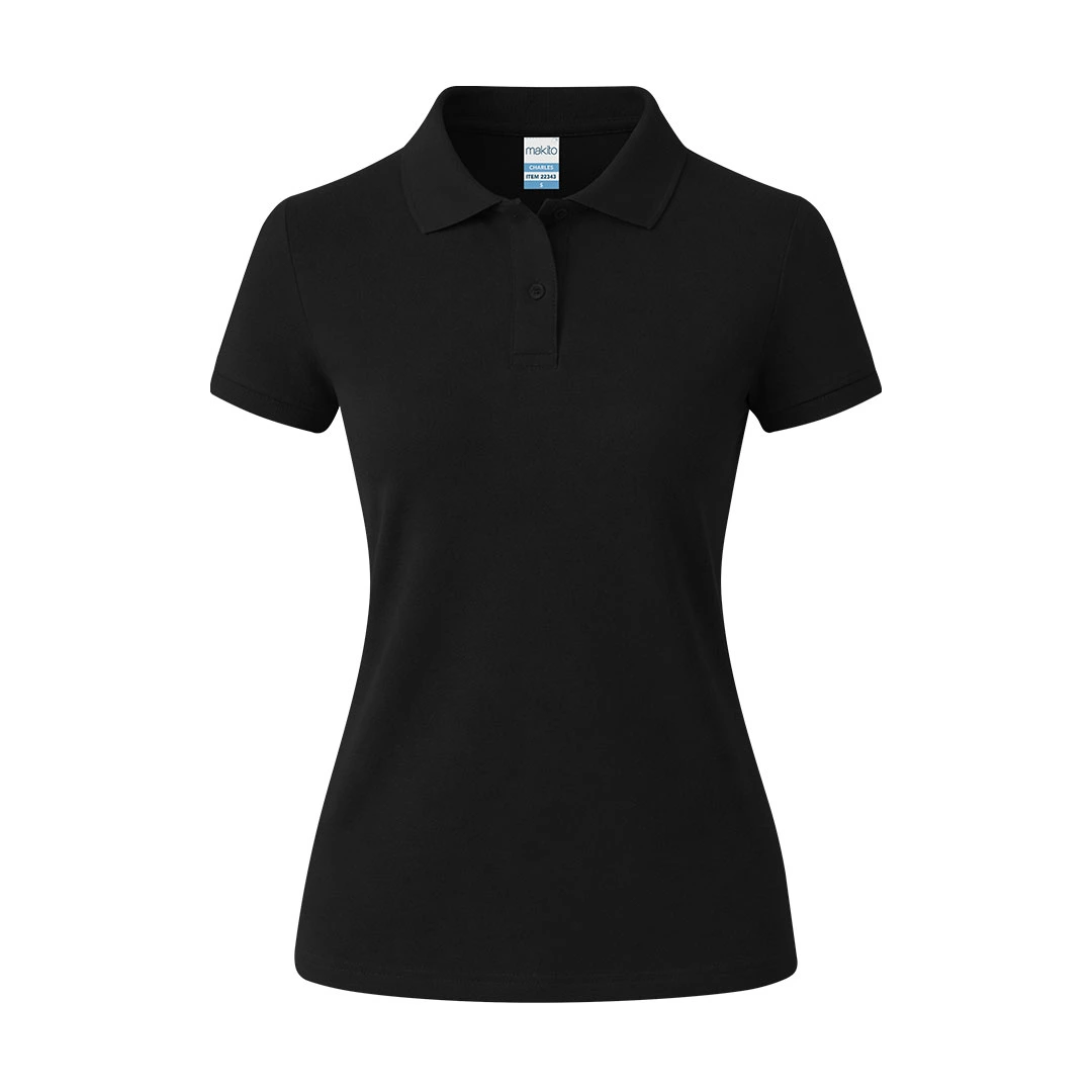 Polo Mujer Color Charles - NEGRO